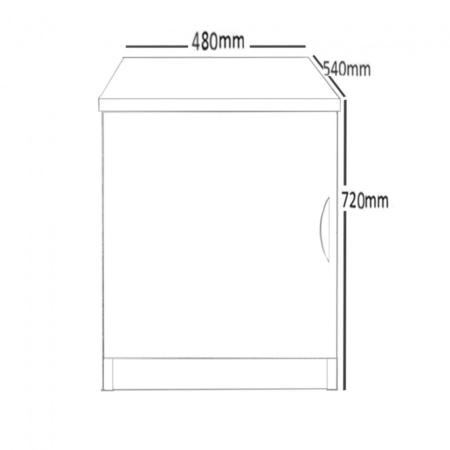 Desk High Storage Cupboard B-C48 - Image 7