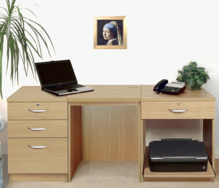 Set 08 – Desk with Printer & Drawer Units - Image 2