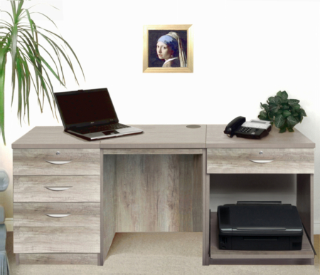 Set 08 – Desk with Printer & Drawer Units - Image 5