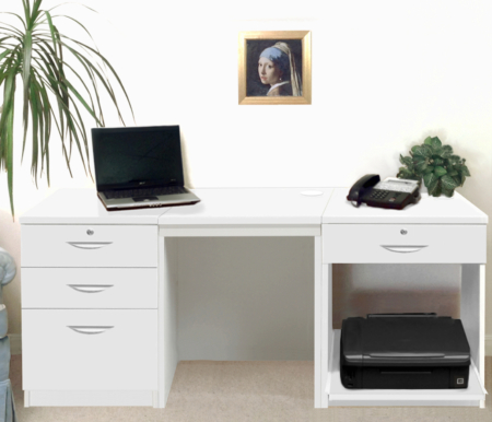 Set 08 – Desk with Printer & Drawer Units - Image 3