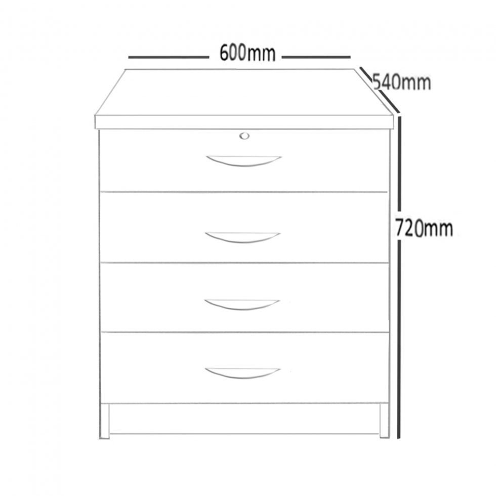B-4DC 4 Drawer Chest Drawer - Image 2